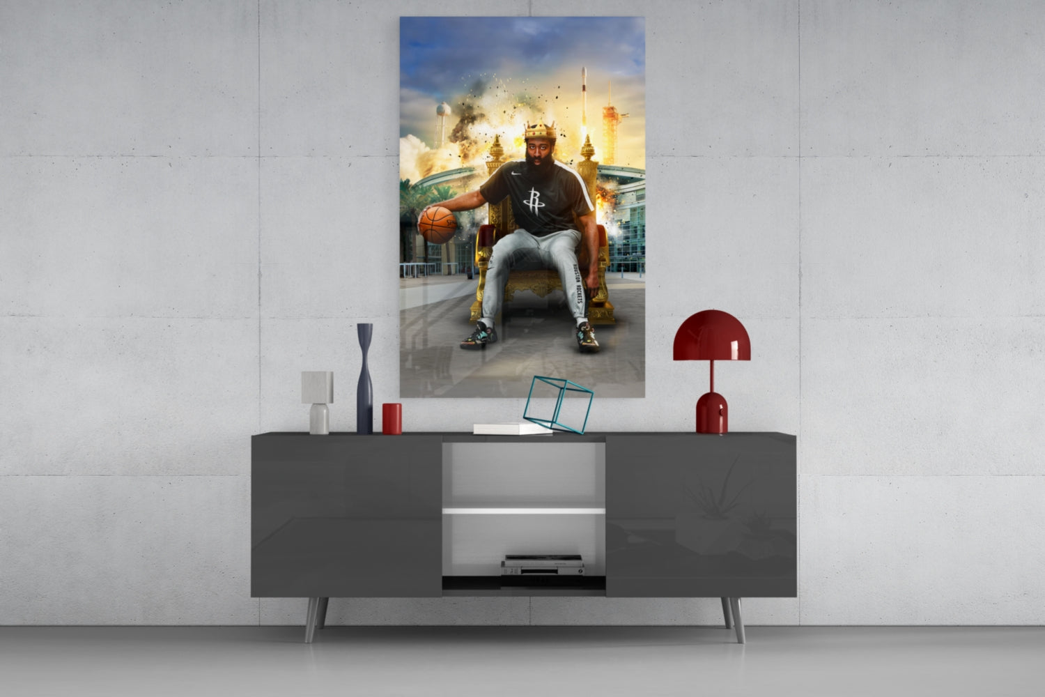 James Harden Glass Wall Art || Designer Collection.