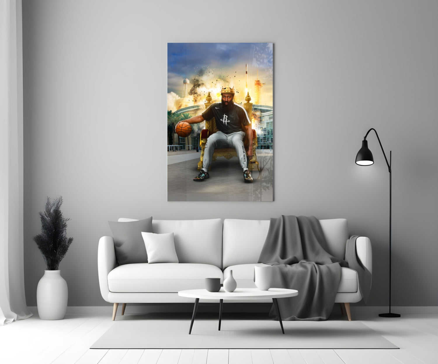 James Harden Glass Wall Art || Designer Collection.