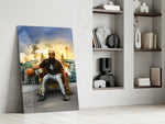 James Harden glass print enhancing a den with statement glory
