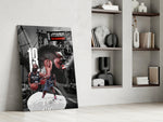 James Harden glass print enhancing a den with statement glory