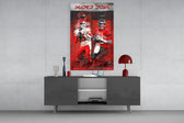 NFL Mahomes x Brady panel catching lamp light to reveal its cinematic glow