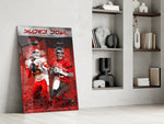 NFL Mahomes x Brady glass print enhancing a den with statement glory
