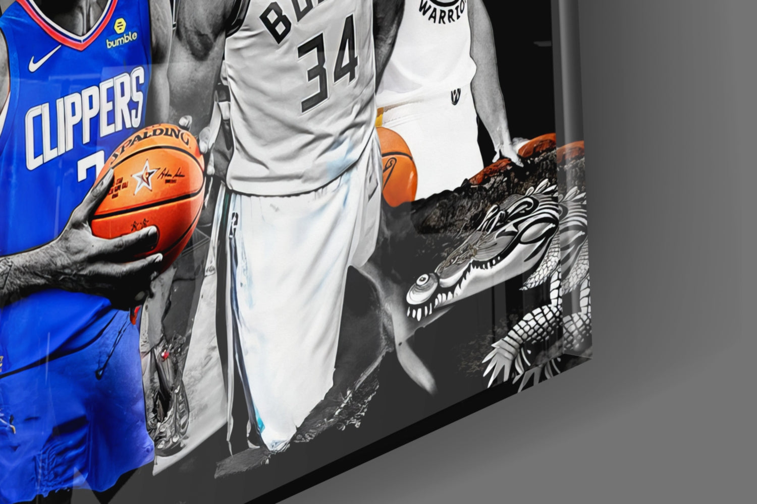 NBA All Star Glass Wall Art || Designer Collection.