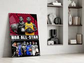 NBA All Star glass print enhancing a den with statement glory