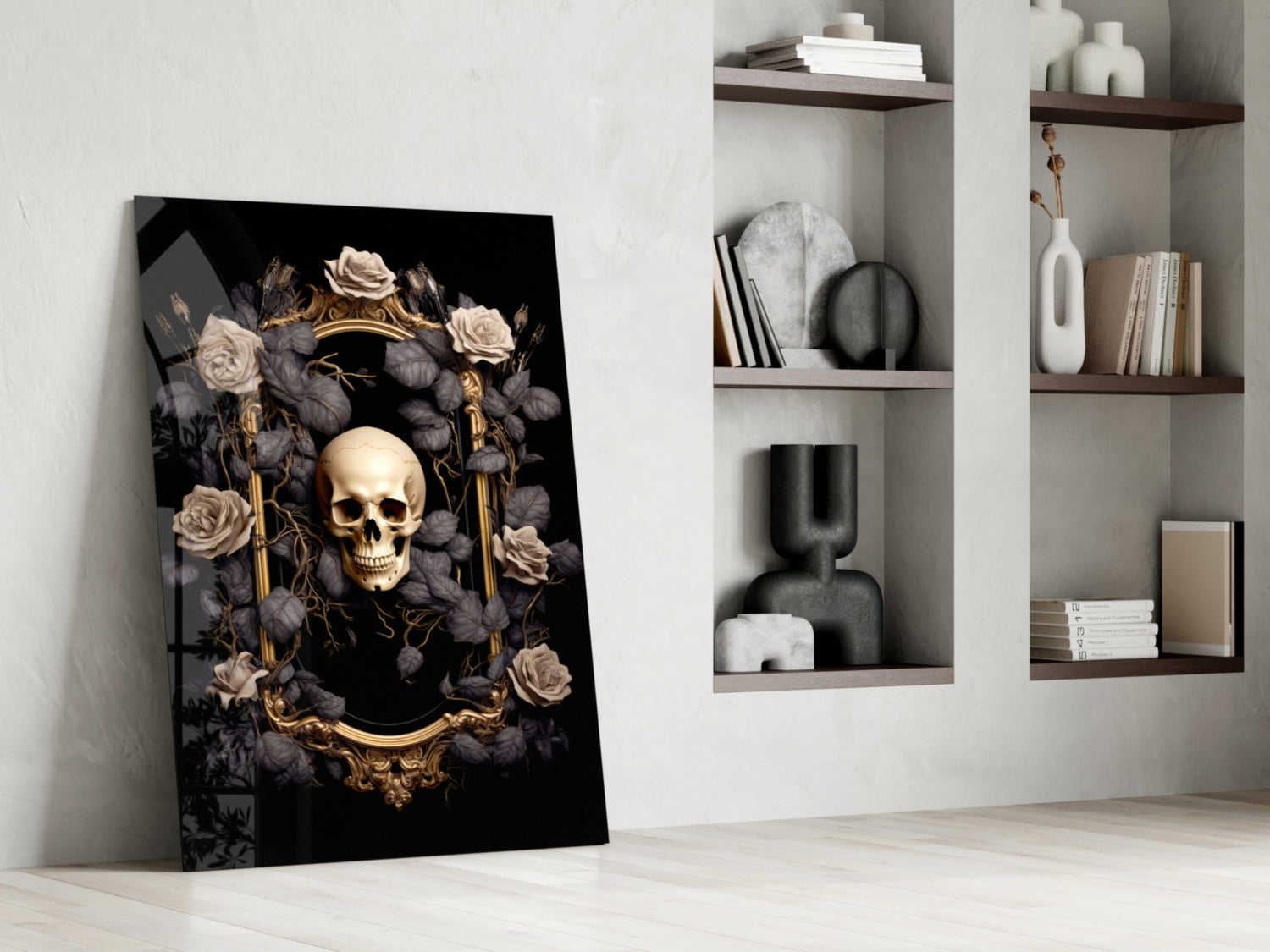 Skull Portrait Glass Wall Art || Designer Collection.