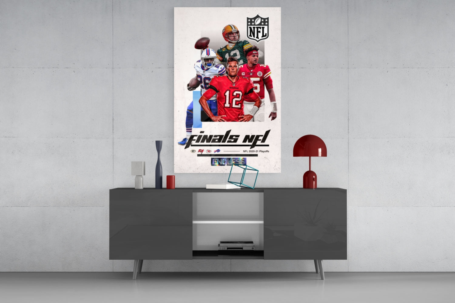 NFL Finals Glass Wall Art || Designer Collection.