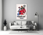 NFL Finals close-up showing Rodgers Brady Mahomes and Bills player