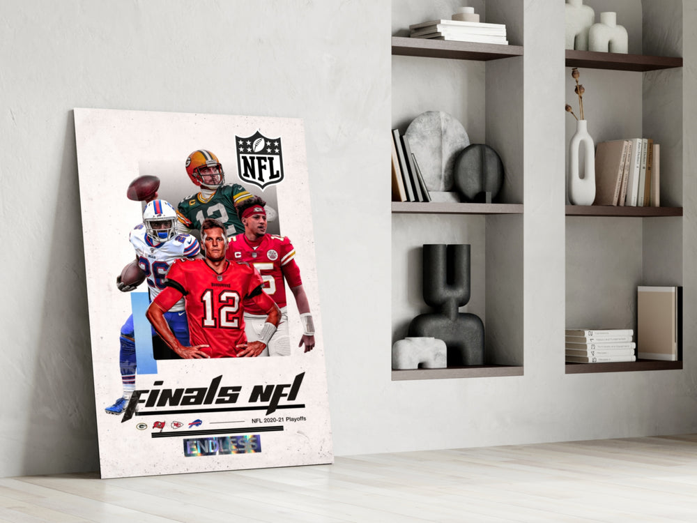 NFL Finals glass print enhancing a den with statement glory