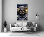 Darth Vader close-up showing gold gears and clockwork respirator