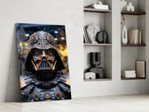 Darth Vader glass print enhancing a den with statement firepower