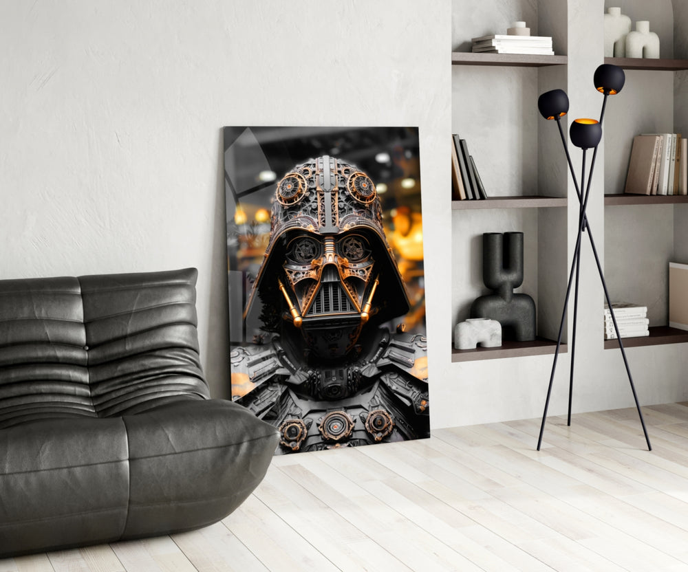 Darth Vader panel adding editorial drama to a hallway