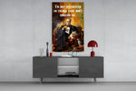 Godfather panel catching lamp light to reveal its cinematic glow