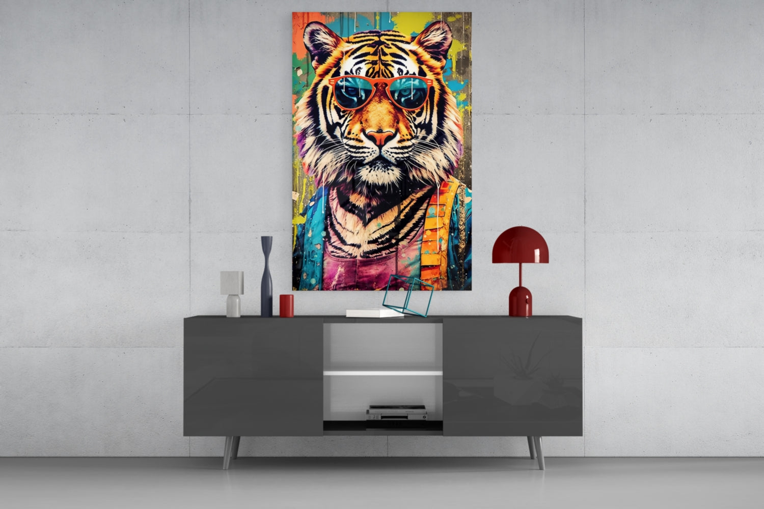 Cool Tiger Glass Wall Art || Designer Collection.
