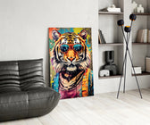 Cool Tiger panel adding editorial drama to a hallway