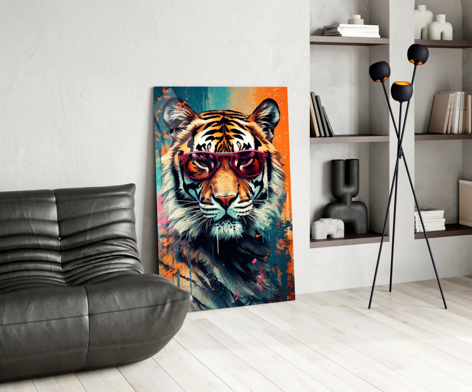 Cool Tiger Glass Wall Art || Designer Collection.