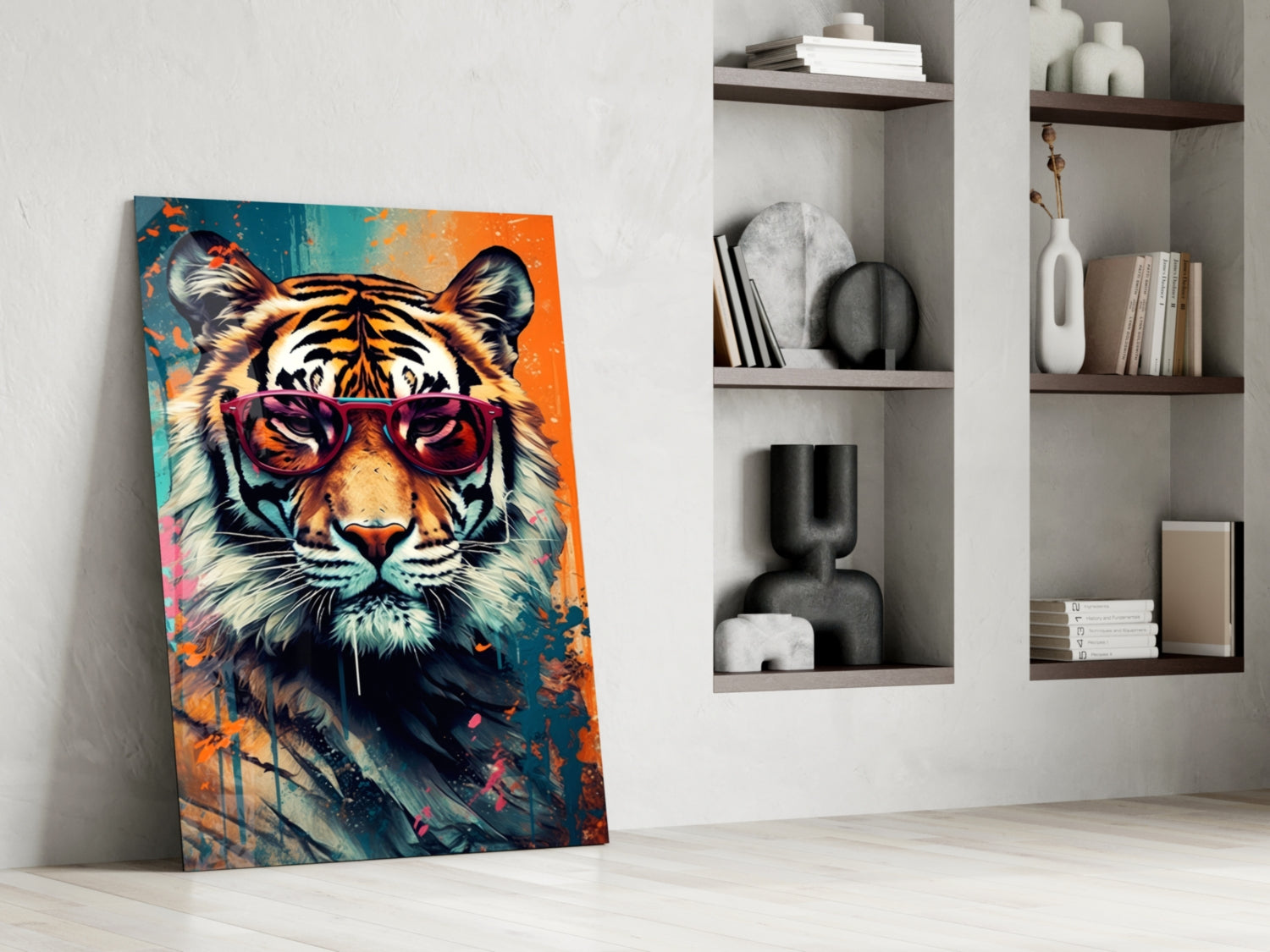 Cool Tiger Glass Wall Art || Designer Collection.