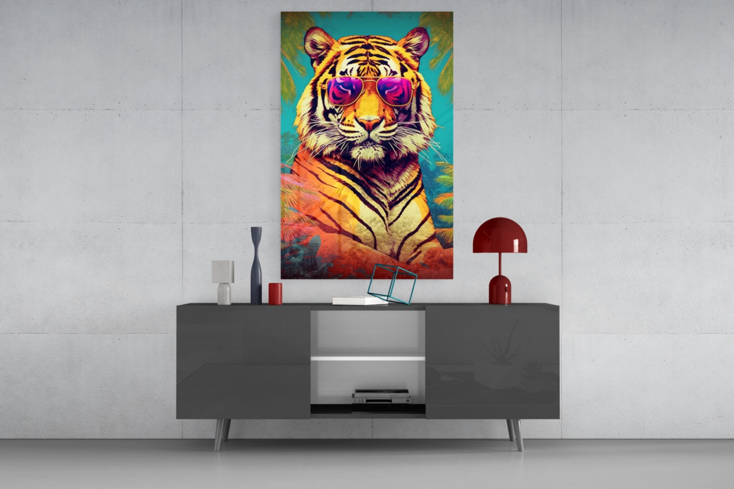 Cool Tiger Glass Wall Art || Designer Collection.