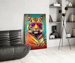 Cool Tiger panel adding editorial drama to a hallway