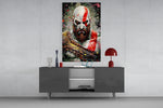 Kratos panel catching lamp light to reveal its painterly grit