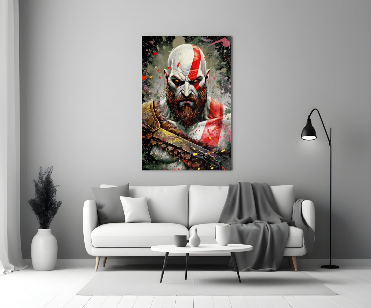 Kratos Glass Wall Art || Designer Collection.