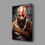 Oil-warrior panel bringing painterly grit to a gaming den