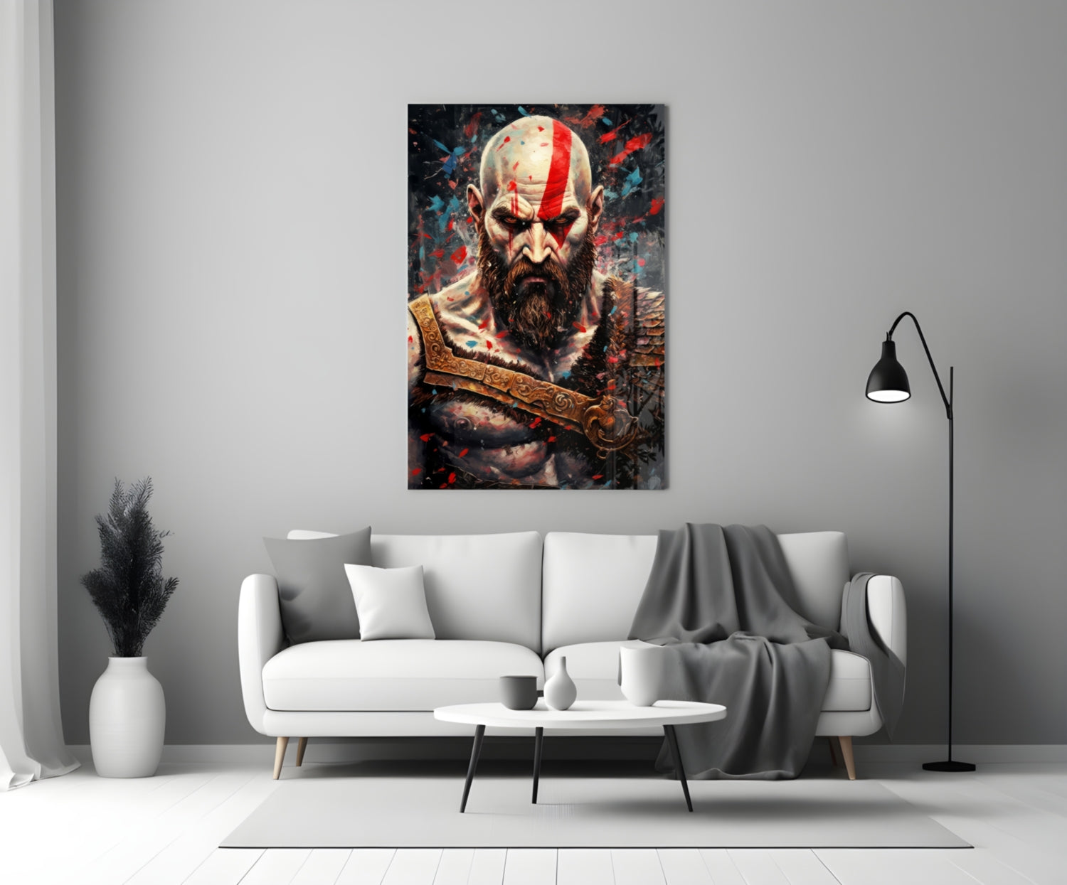 Kratos Glass Wall Art || Designer Collection.