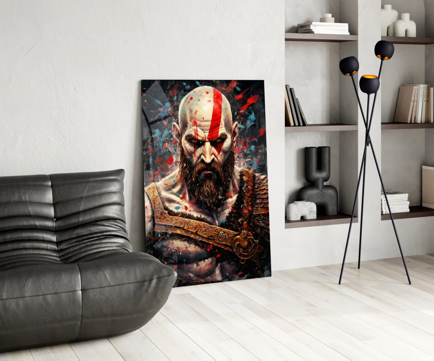 Kratos Glass Wall Art || Designer Collection.