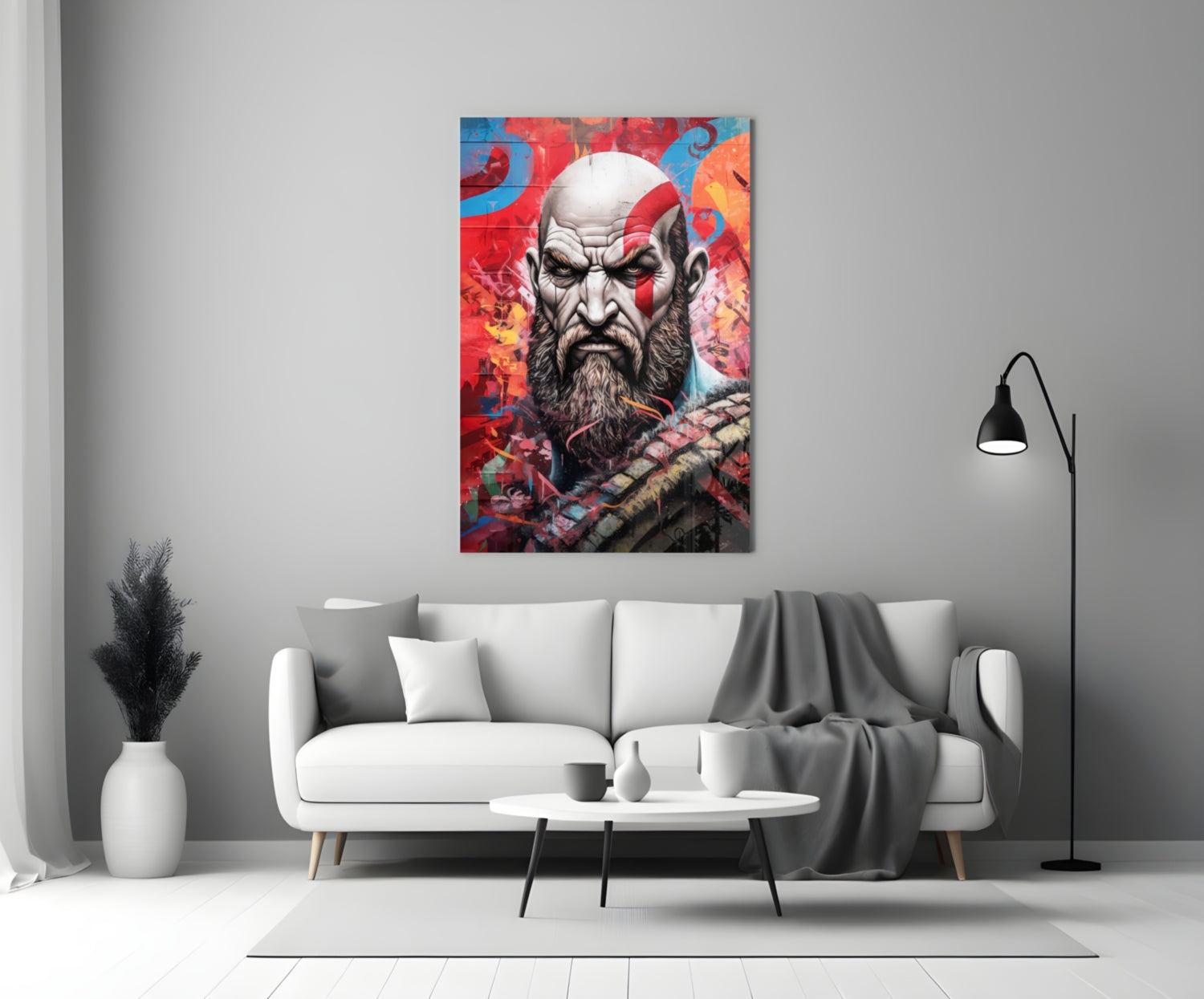 Kratos Glass Wall Art || Designer Collection.