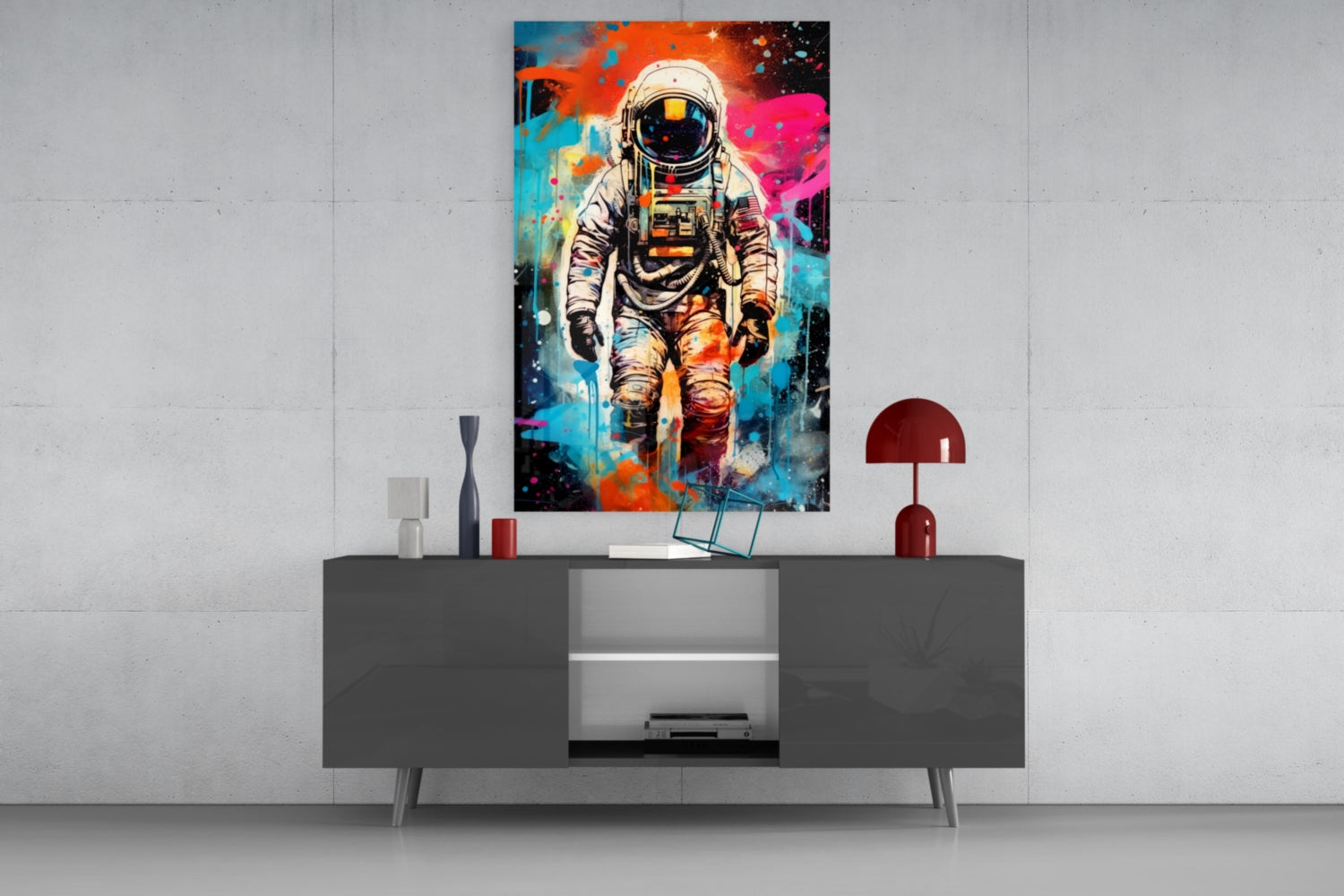 Astronaut Glass Wall Art || Designer Collection.