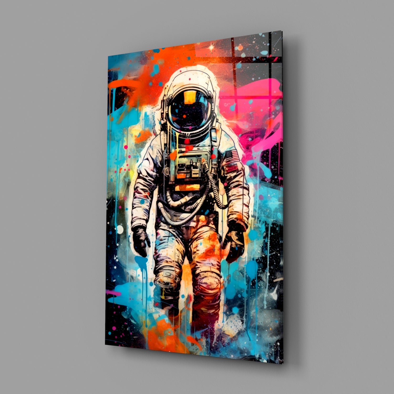 Astronaut Glass Wall Art || Designer Collection.