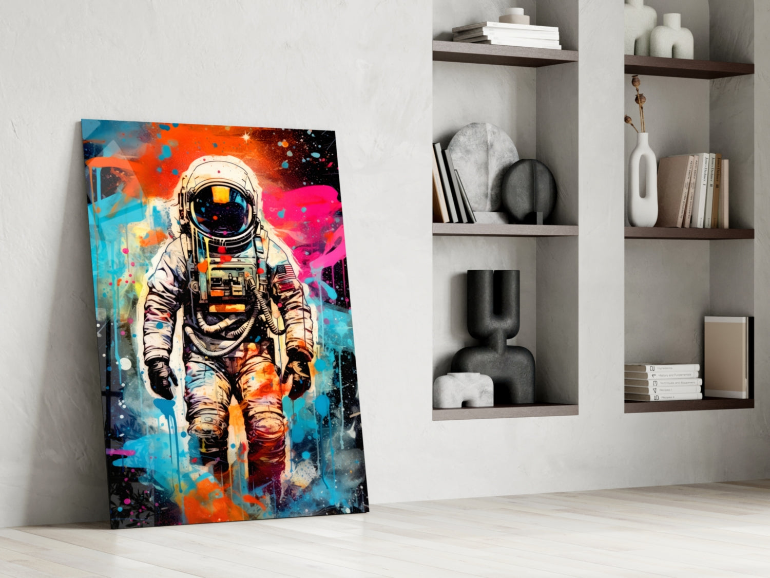 Astronaut Glass Wall Art || Designer Collection.