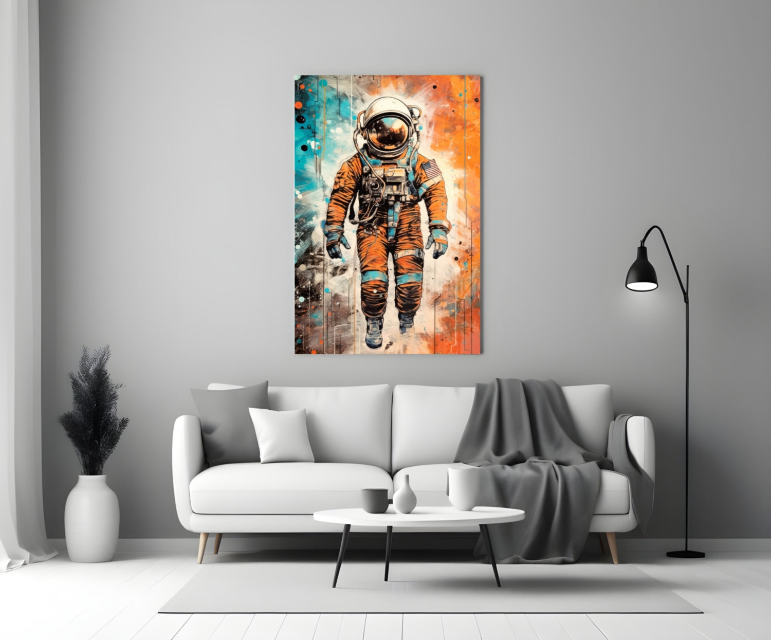 Astronaut Glass Wall Art || Designer Collection.