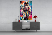 Astronaut panel catching lamp light to reveal its cinematic glow