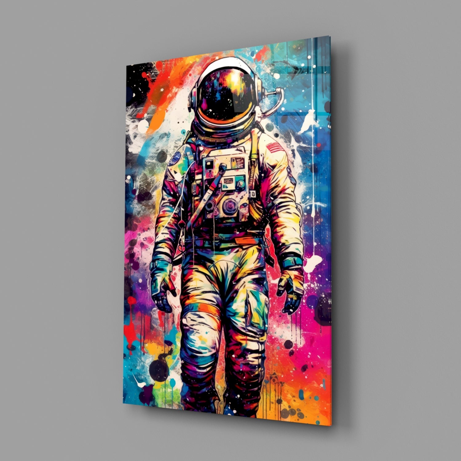 Astronaut Glass Wall Art || Designer Collection.