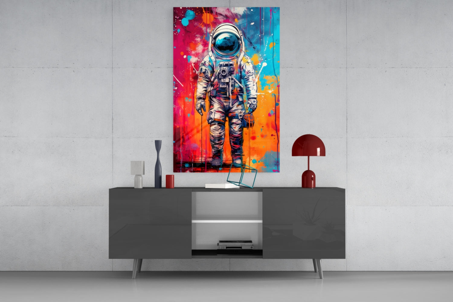Astronaut Glass Wall Art || Designer Collection.