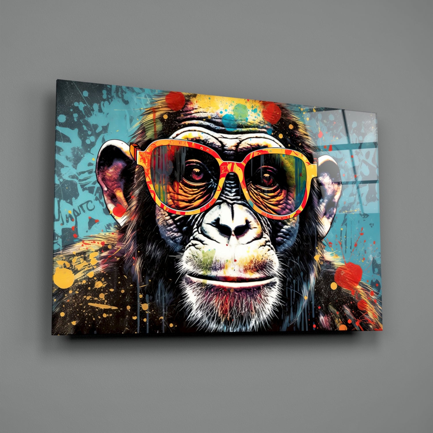 Cool Monkey Glass Wall Art || Designer Collection.
