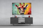 Cool Giraffe panel catching lamp light to reveal its cinematic glow
