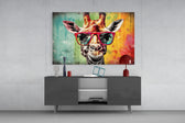 Cool Giraffe panel catching lamp light to reveal its cinematic glow