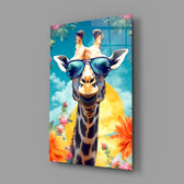 Tropical-sunset panel bringing cinematic glow to a children's nursery
