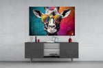 Cool Giraffe panel catching lamp light to reveal its cinematic glow