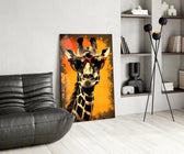 Cool Giraffe panel adding editorial drama to a hallway