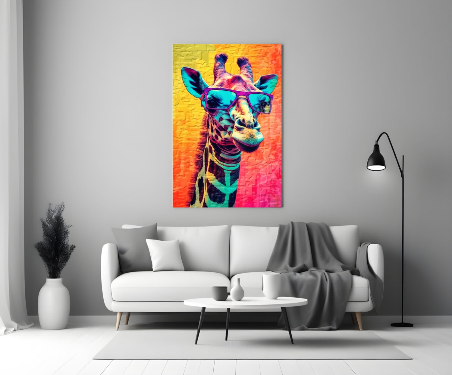 Cool Giraffe Glass Wall Art || Designer Collection.