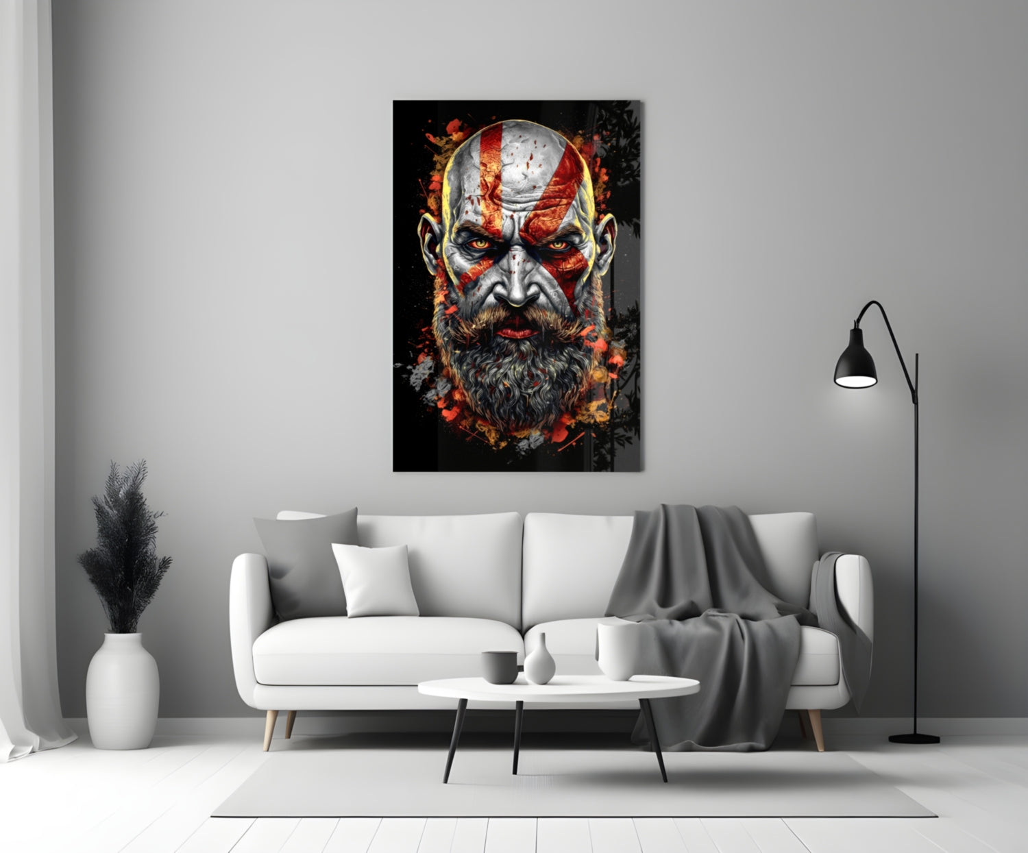 Kratos Glass Wall Art || Designer Collection.