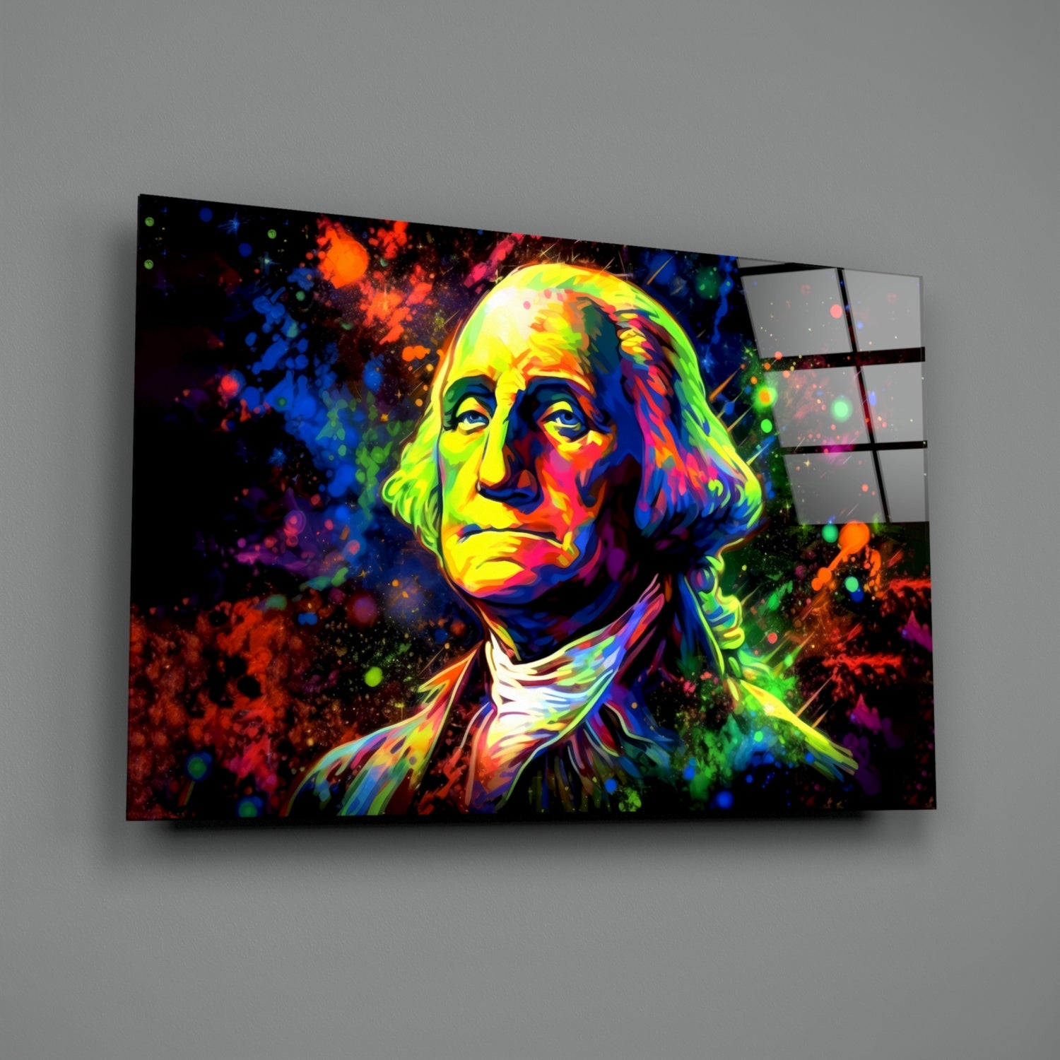 Benjamin Franklin Glass Wall Art || Designer Collection.