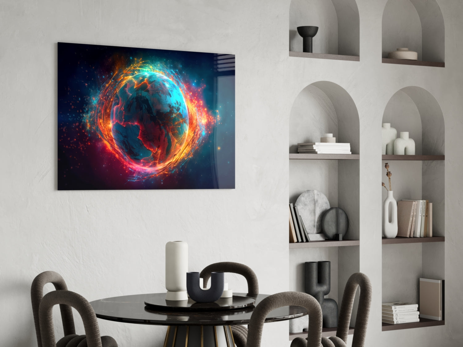 World Glass Wall Art || Designer Collection.