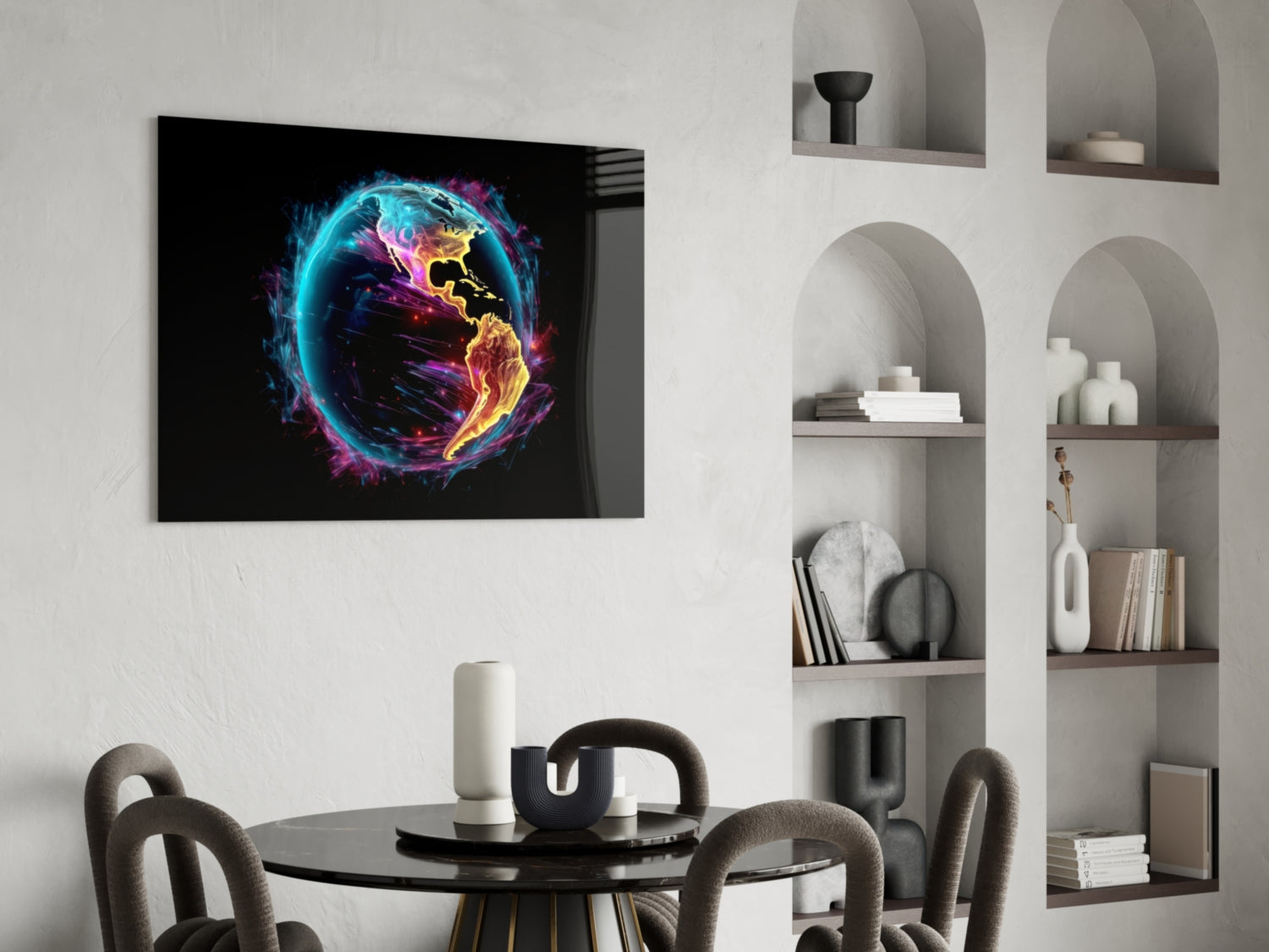 World Glass Wall Art || Designer Collection.