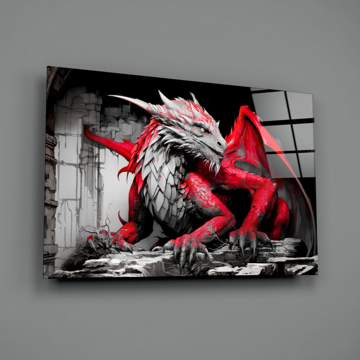 Dragon Glass Wall Art || Designer Collection.