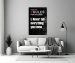 Rules of Success close-up showing scarlet numeral and condensed type