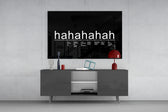 Laughter Analysis panel catching lamp light to reveal its cinematic glow
