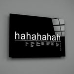 Humor-poster panel bringing cinematic glow to a creative studio